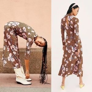 Free People Women's Retro Romance Dress in Camel Combo